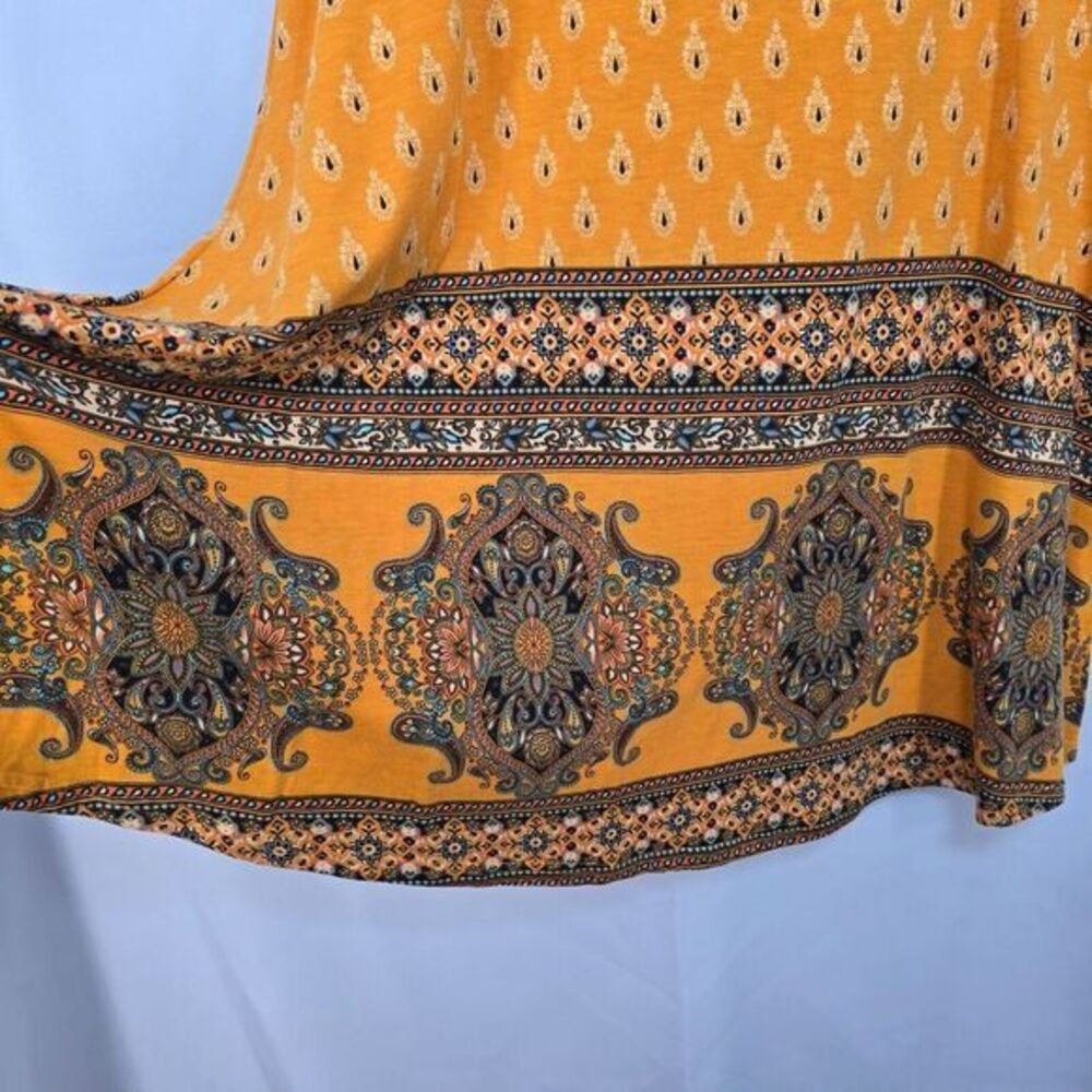 Angie Sundress Woman Medium Orange Tribal Print Sleeveless A Line Tunic Boho NWT - Picture 7 of 9